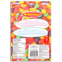 McCormick's Jujubes Peg Bag 350g Back Ingredients
