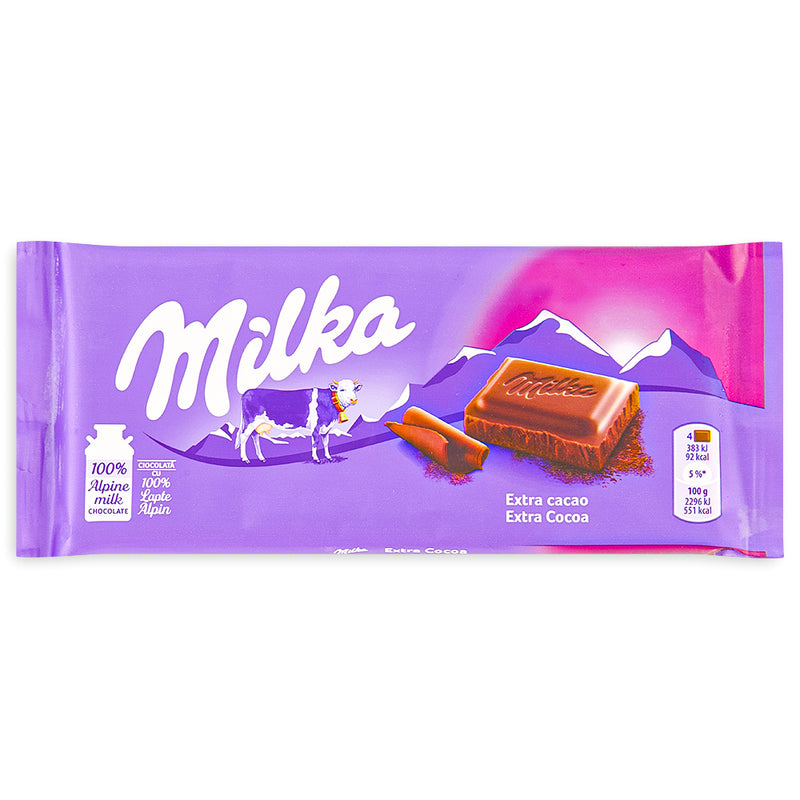 Milka Extra Cocoa Chocolate Bars Front