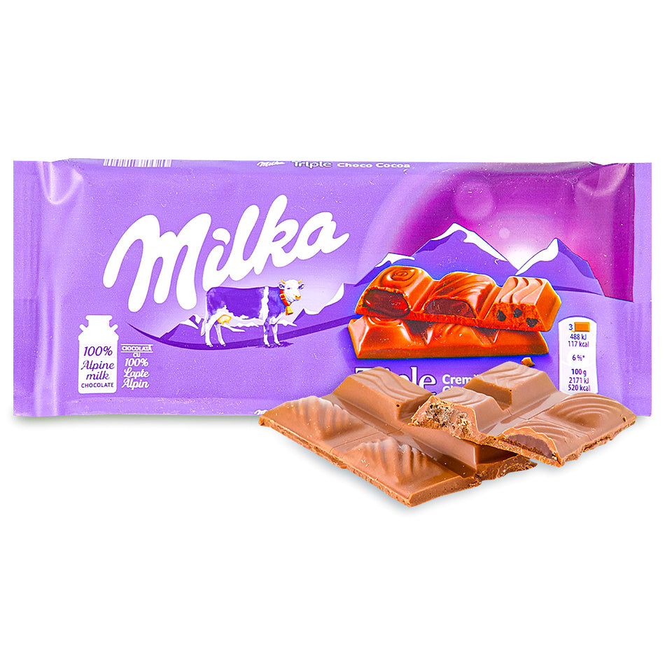 Milka Triple Choco Cocoa Chocolate Bar