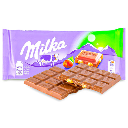Milka Whole Hazelnuts Chocolate Bar