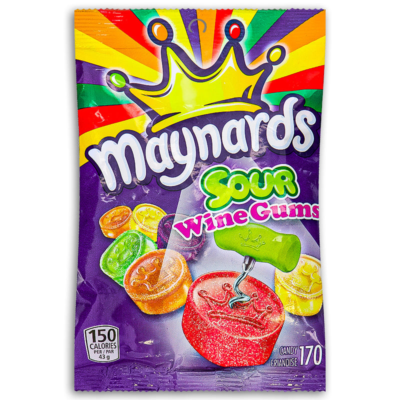 Maynards Sour Wine Gums 170 g Front