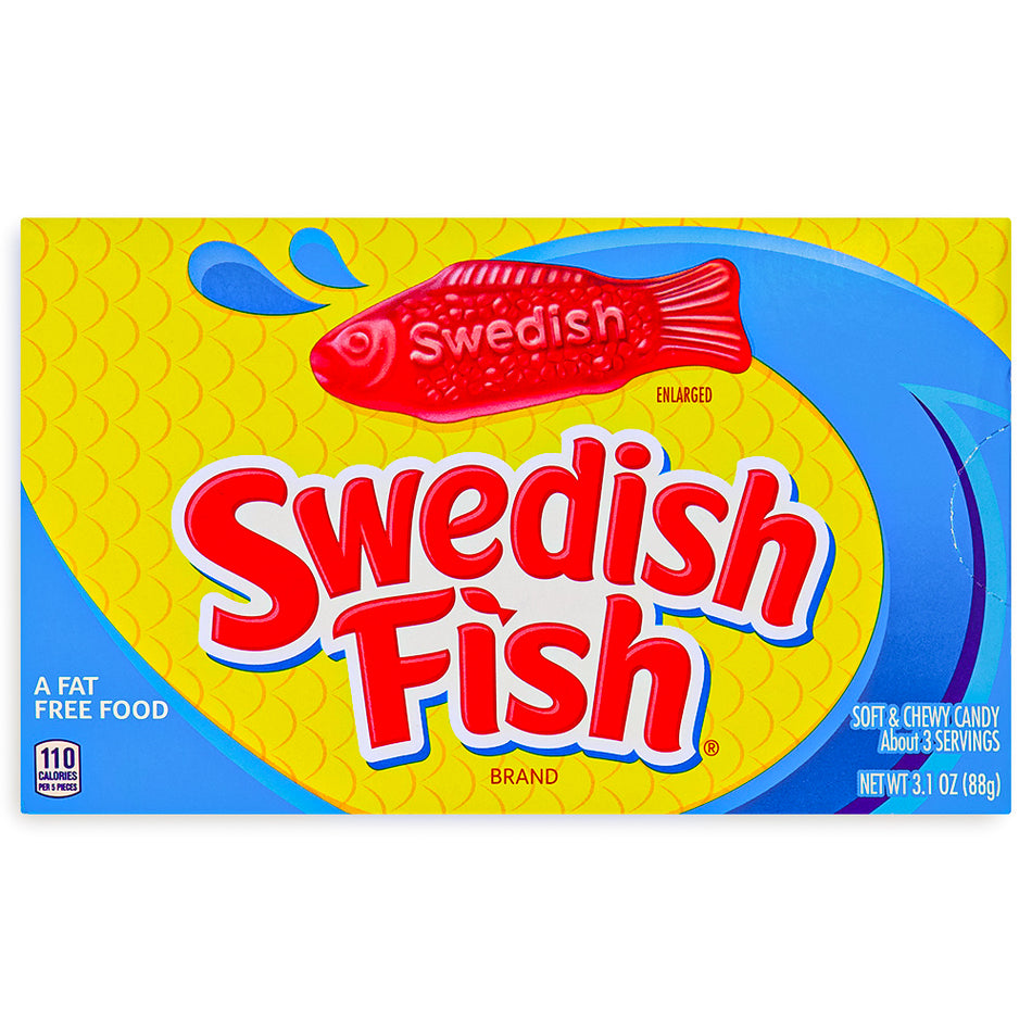 Swedish Fish Red Candy Theatre Pack 3.1oz Front