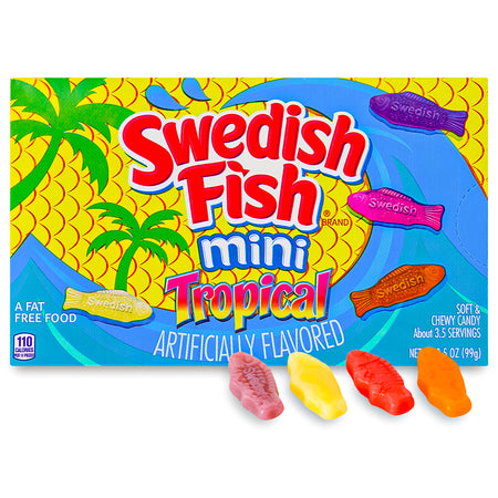 Swedish Fish Mini Tropical Candy Theatre Pack 3.5oz