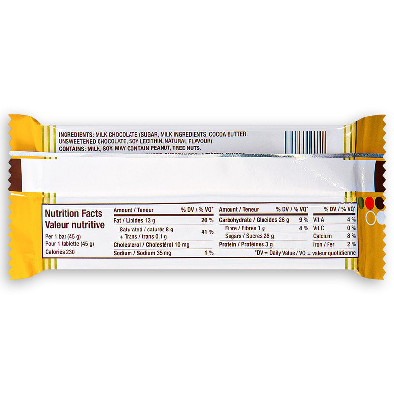 Neilson Jersey Milk Chocolate Bars 45g Back