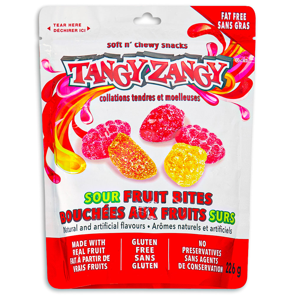 Tangy Zangy Sour Fruit Bites 226g Front