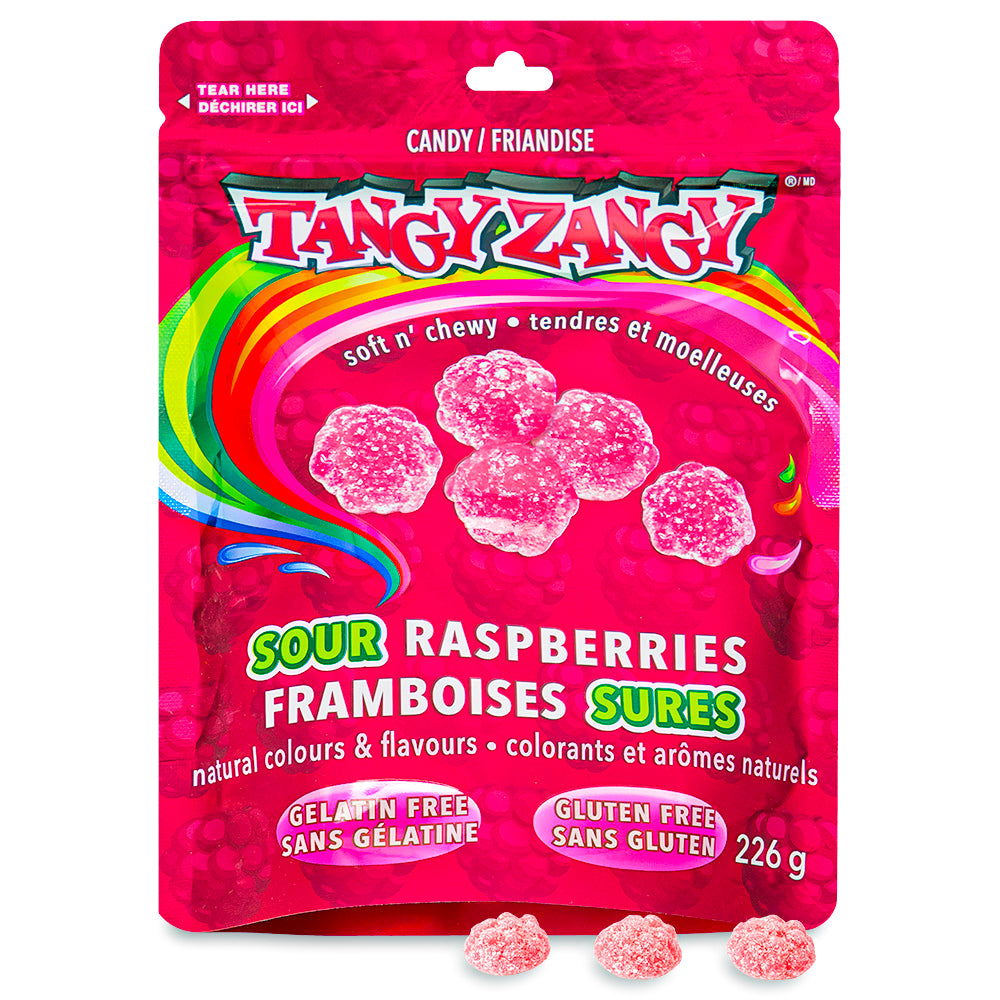 Tangy Zangy Sour Raspberries Candy 226g