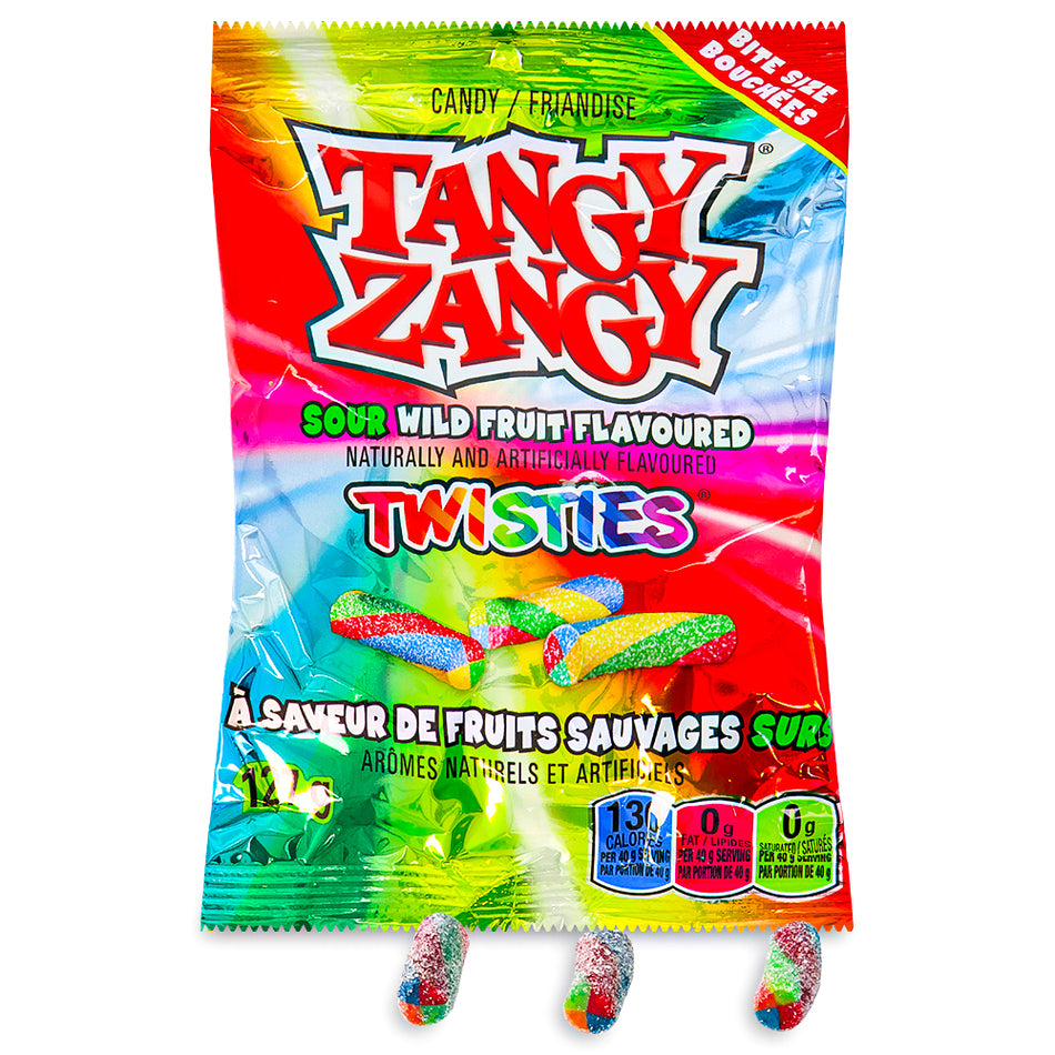 Tangy Zangy Sour Wild Fruit Twisties 127g