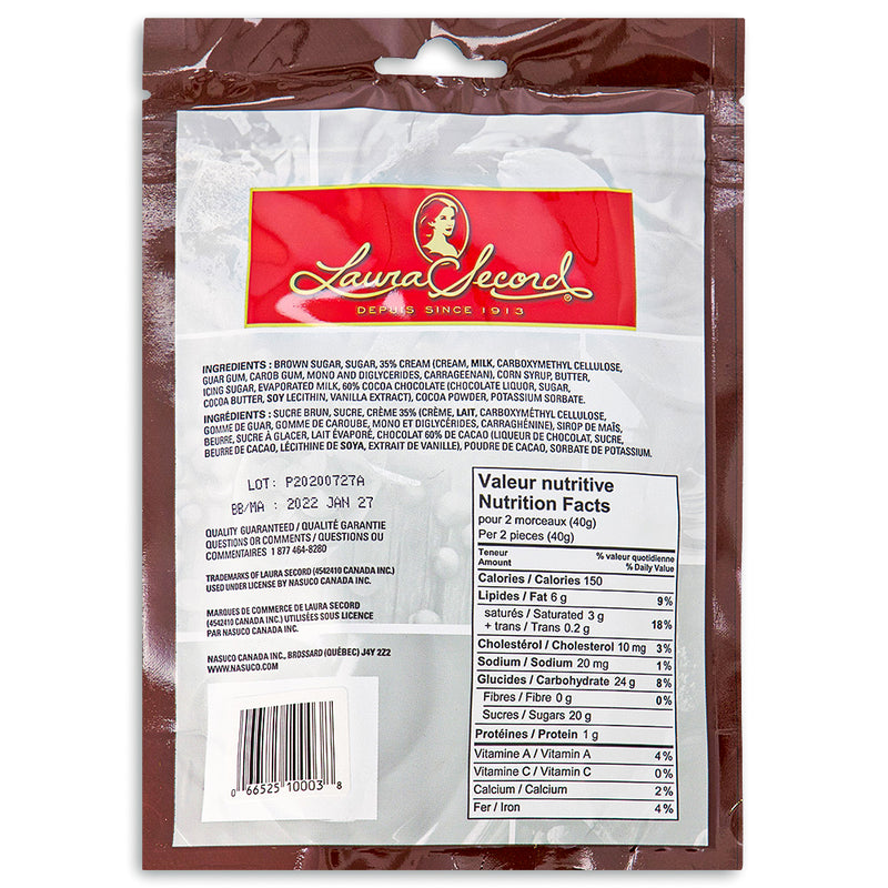 Laura Secord Chocolate Fudge 100 g Back