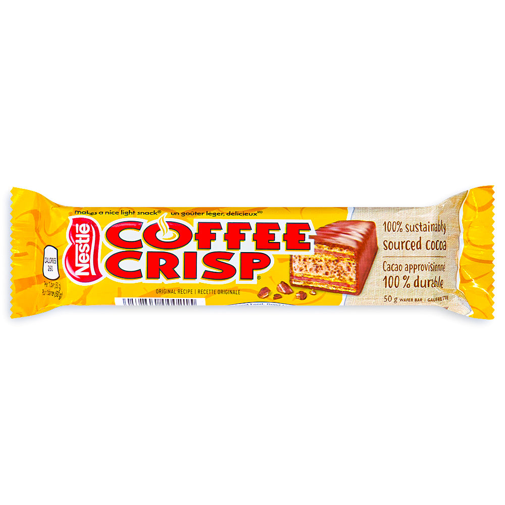 Coffee Crisp 50g - Nestle Canada - Canadian Chocolate Bars- Front