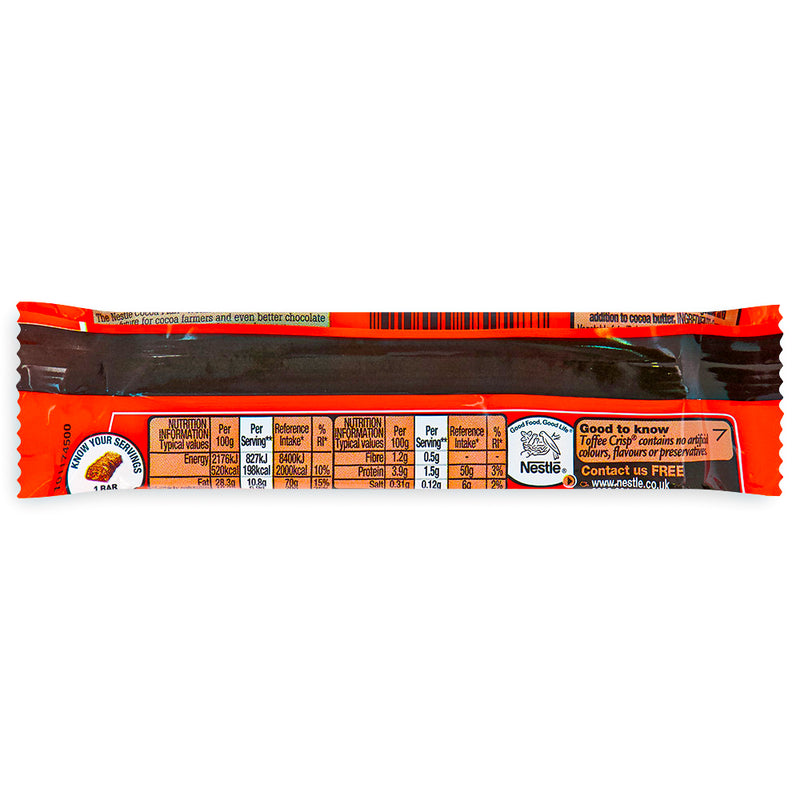Toffee Crisp UK 38g Back