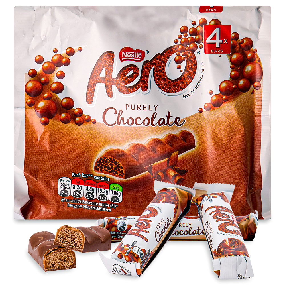 Aero Bubbly Purely Chocolate 4 Pack 108g
