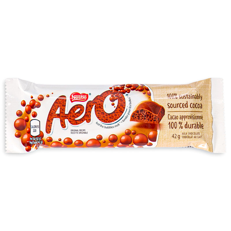 Aero Milk Chocolate Bubble Bar Front