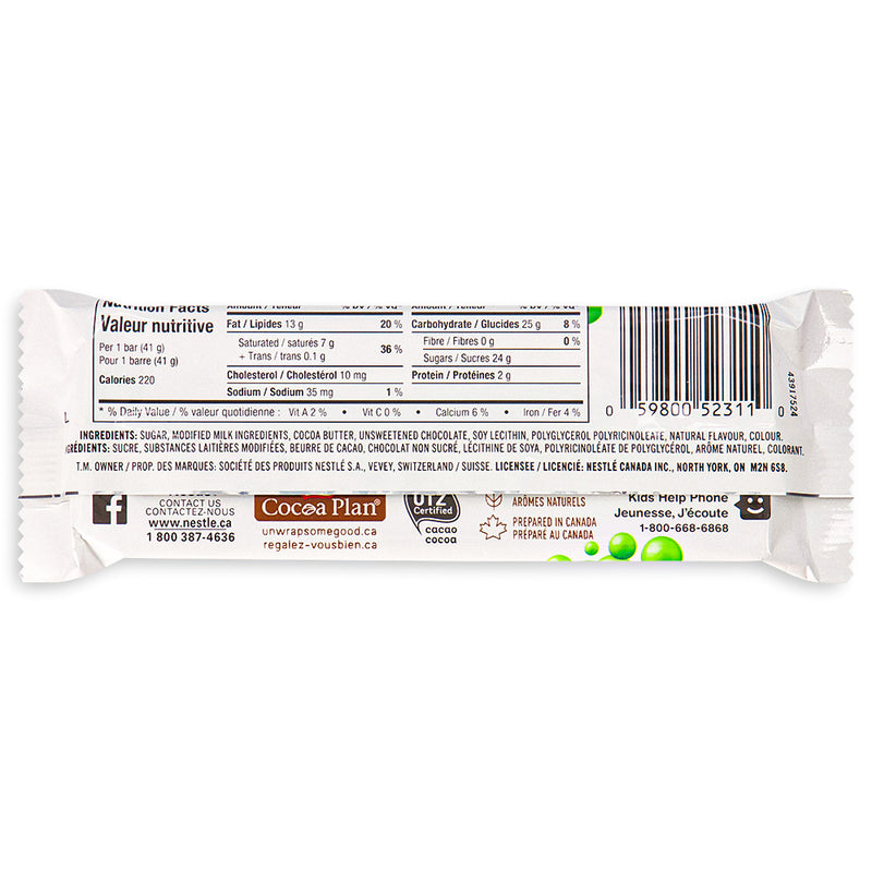 Aero Peppermint Bubble Bar 41g Back