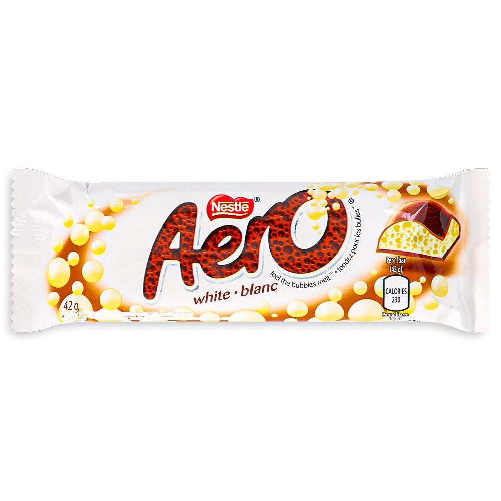 Aero Bubbly White Chocolate Bar 42g Front