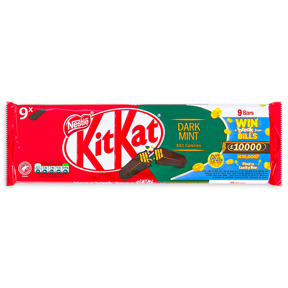 Kit Kat Dark Mint 9 Pack UK 186.3g