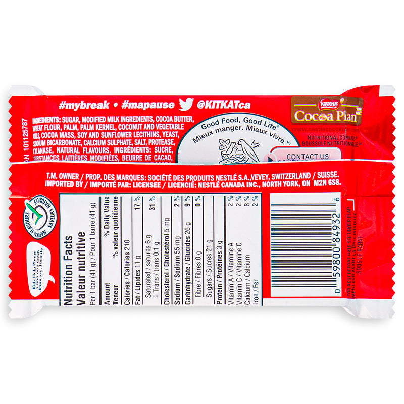 Nestle Kit Kat White Bar 41g Back