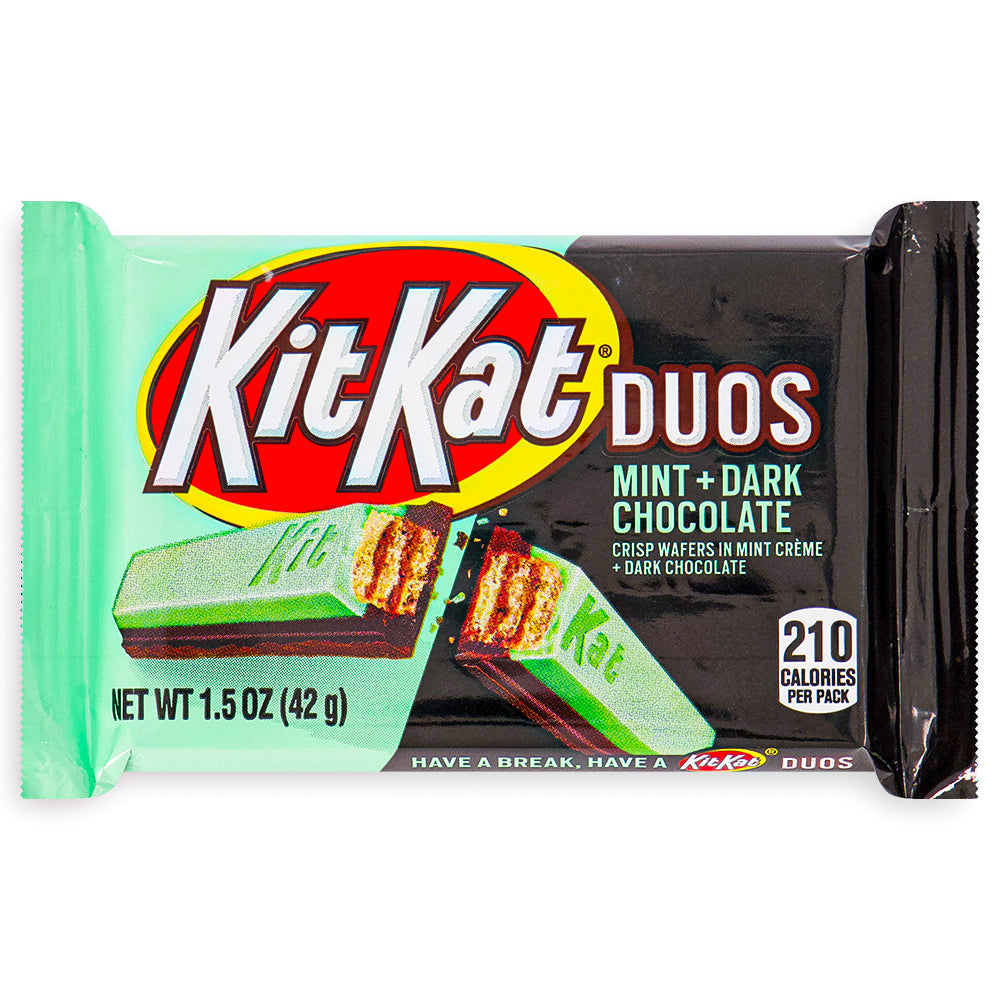Kit Kat Duos Mint + Dark Chocolate 1.5oz Front