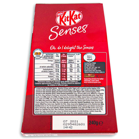 Kit Kat Senses Mixed Mini Bars 240g Back
