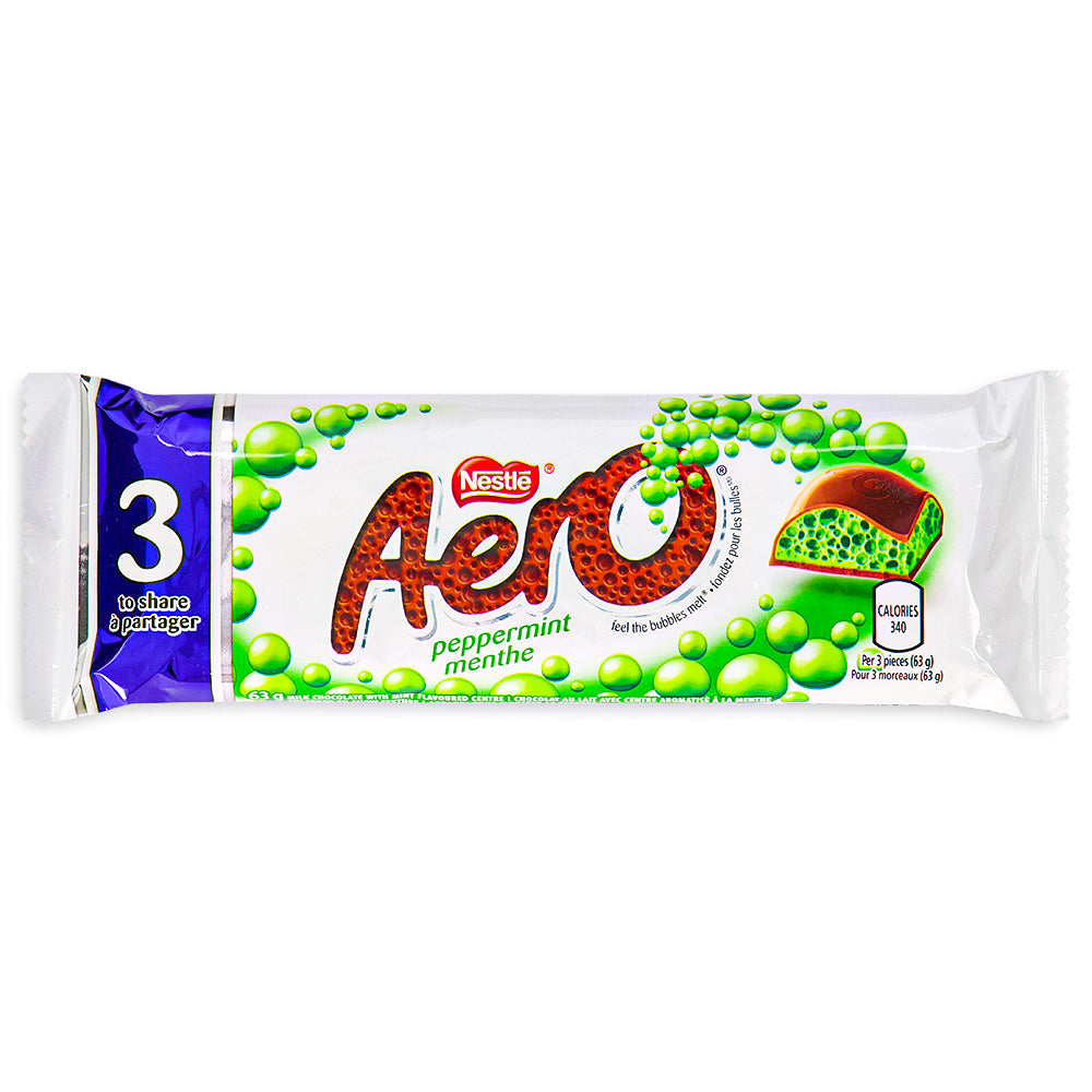 Aero Peppermint Bubble Bar Share Pack 63g Front