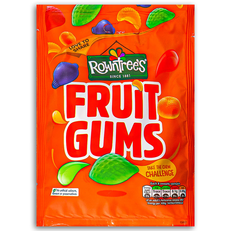 Rowntrees Fruit Gums UK  150 g Front