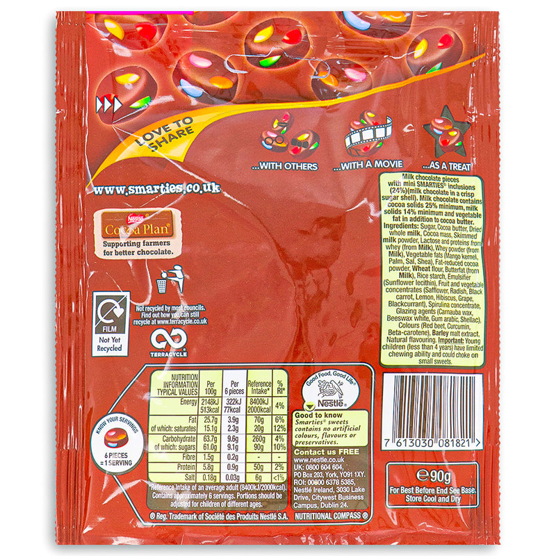 Nestle Smarties Buttons 90g Back