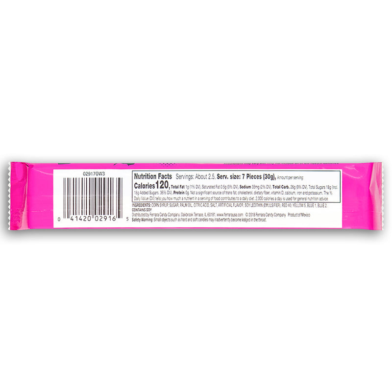 Now and Later Original Mix 2.44 oz Back Ingredients