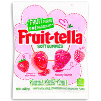 Fruit-tella Strawberry Raspberry Soft Gummies 3.2oz Front
