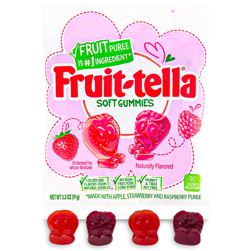 Fruit-tella Strawberry Raspberry Soft Gummies 3.2oz