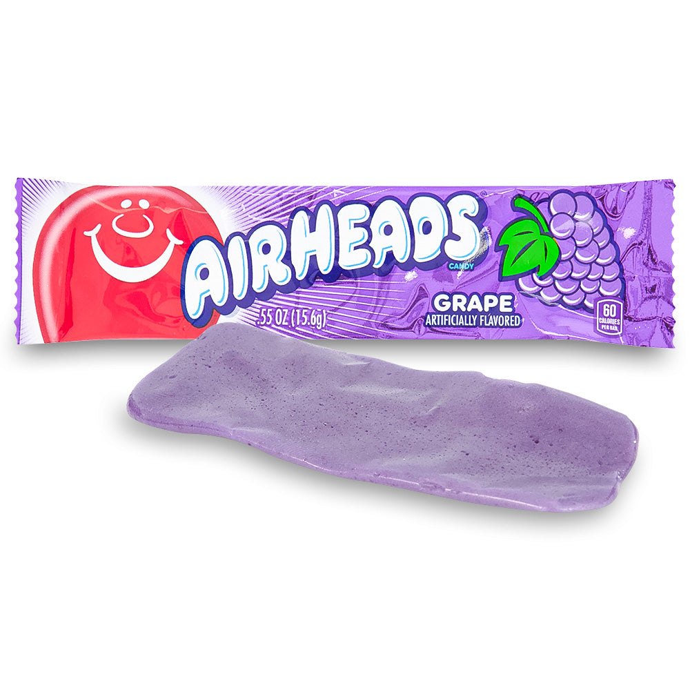 Airheads Candy - Grape Taffy Bars 15.6g Retro Candy