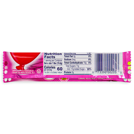 AirHeads Candy Strawberry Taffy -15.6g Back