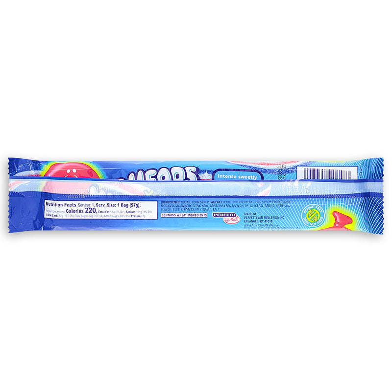 AirHeads Xtremes Bluest Raspberry Candy 2oz Back Ingredients