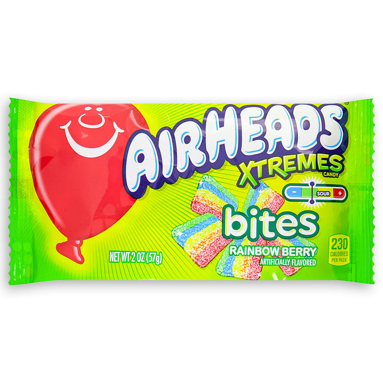 Airheads Xtremes Bites Rainbow Berry Sour Candy Candy Funhouse CA