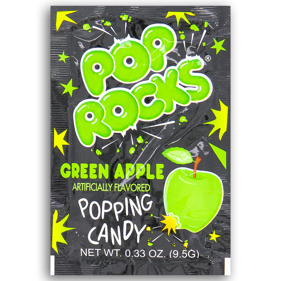 Pop Rocks Green Apple Popping Candy Front