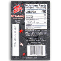 Pop Rocks Strawberry Popping Candy Back Ingredients