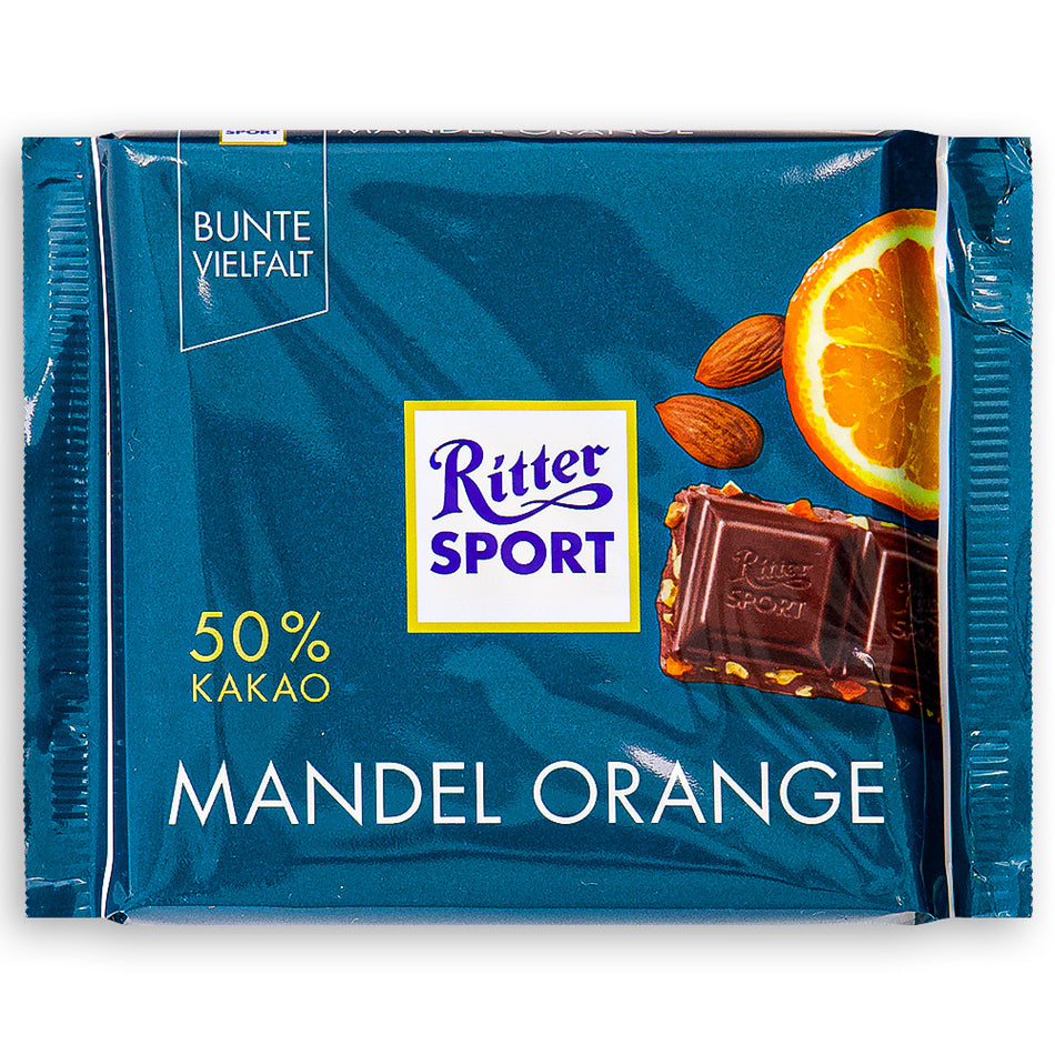 Ritter Sport Dark Chocolate Almond & Orange 100g Front