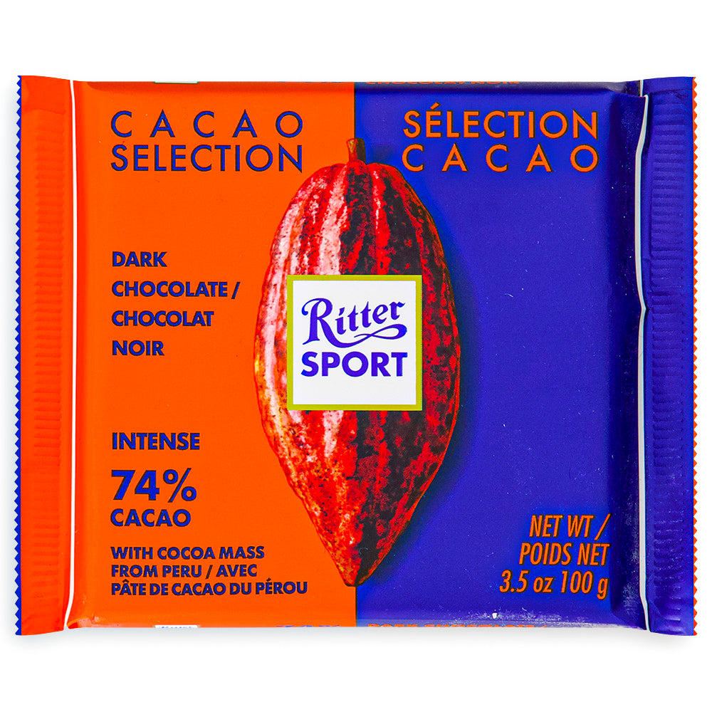 Ritter Sport Dark Chocolate Intense - 74% Cocoa from Peru Front