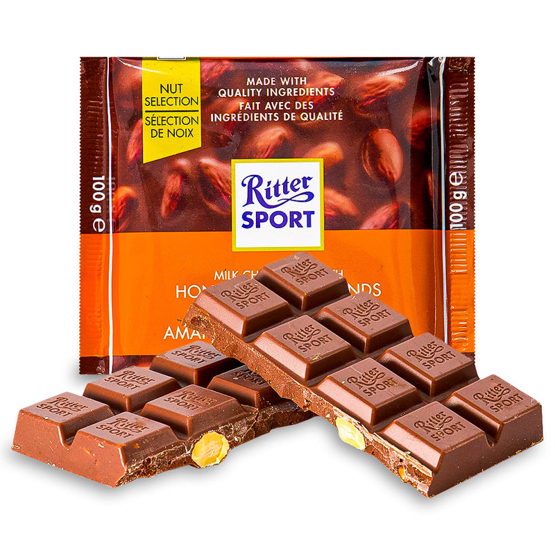 Ritter Sport Milk Chocolate with Honey Salted Almonds 100g