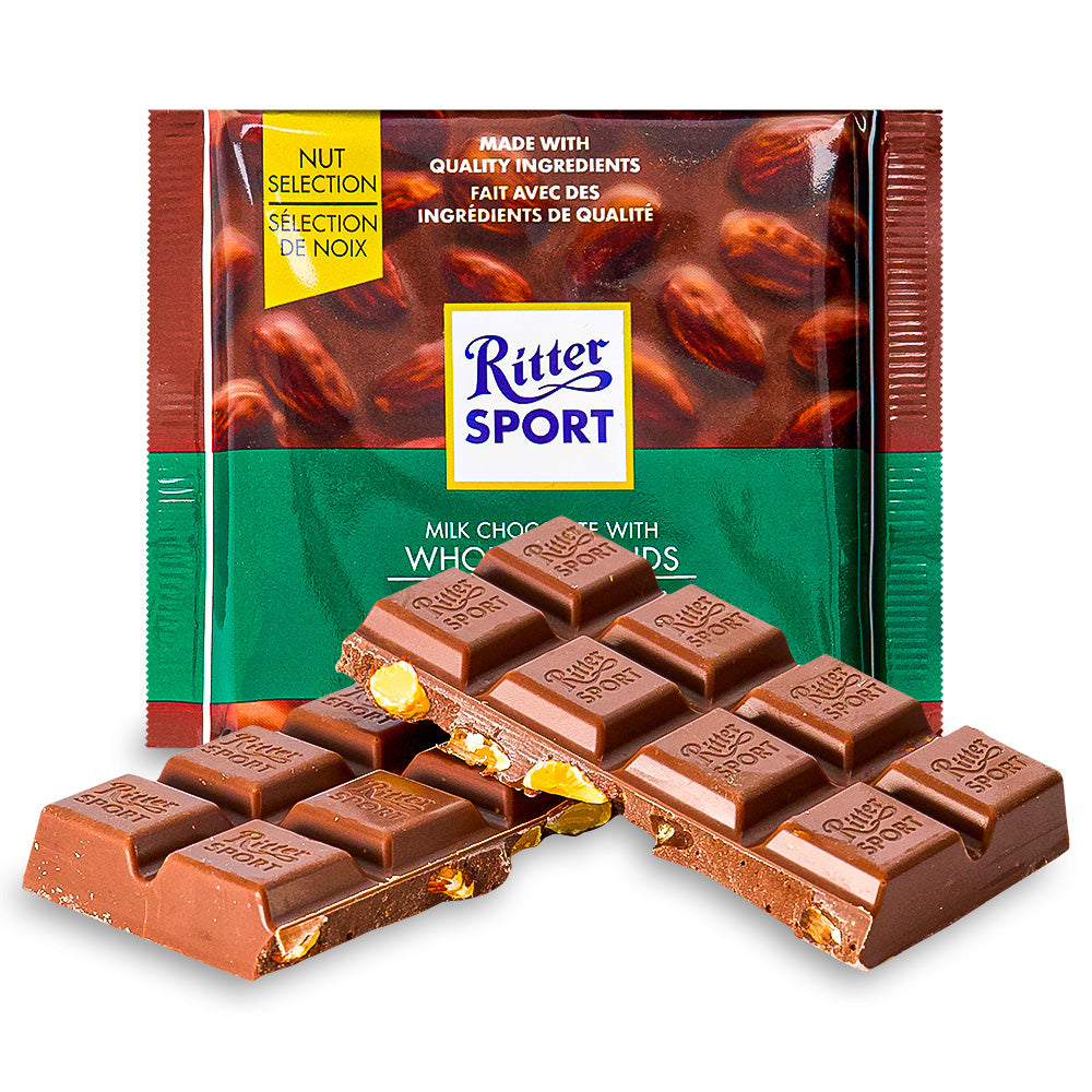 Ritter Sport Milk Chocolate with Whole Almonds 100 g