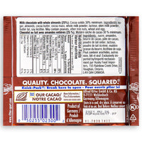 Ritter Sport Milk Chocolate with Whole Almonds 100 g Back Ingredients