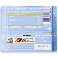 Ritter Sport Milk Chocolate with Coconut 110g Back Ingredients
