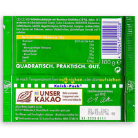 Ritter Sport Milk Chocolate with Hazelnuts 100g Back Ingredients