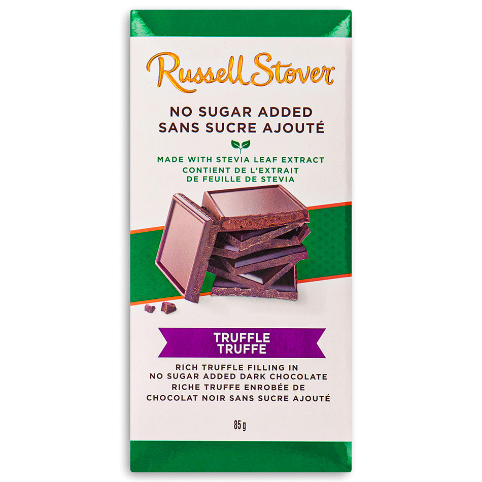 Russell Stover No Sugar Added Truffle Bar 85g Front