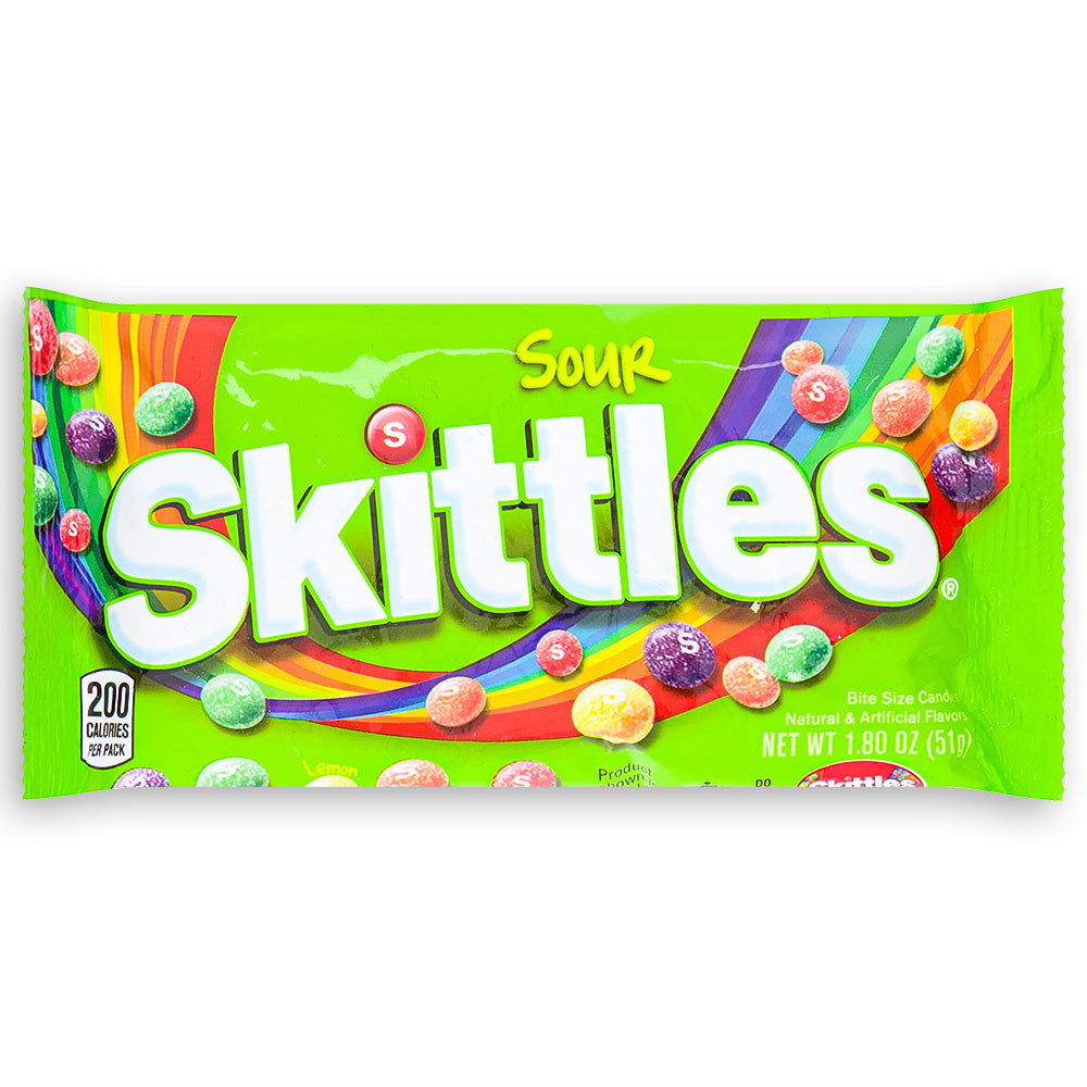 Skittles Sour Candies 1.8oz Front