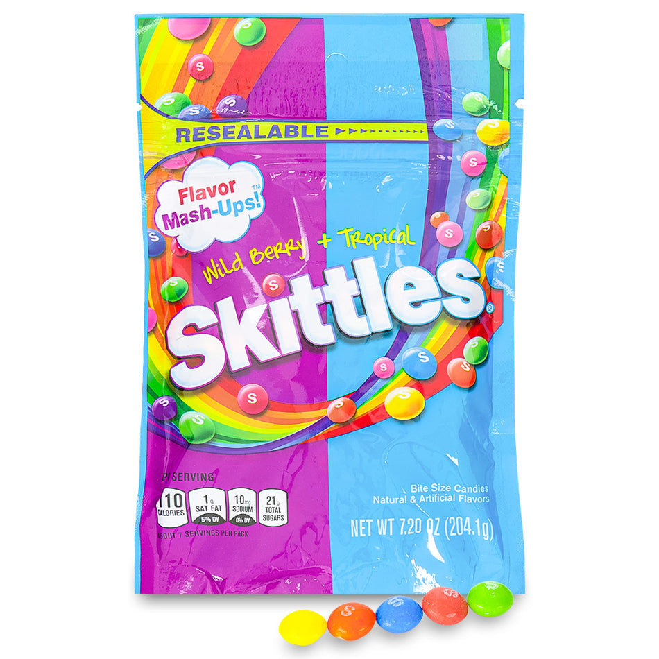 Skittles Mash Ups Tropical Wild Berry Candies 7 2oz Candy Funhouse CA skittles-mash-ups-tropical-wild-berry-candies-7-2oz-candy-funhouse-ca