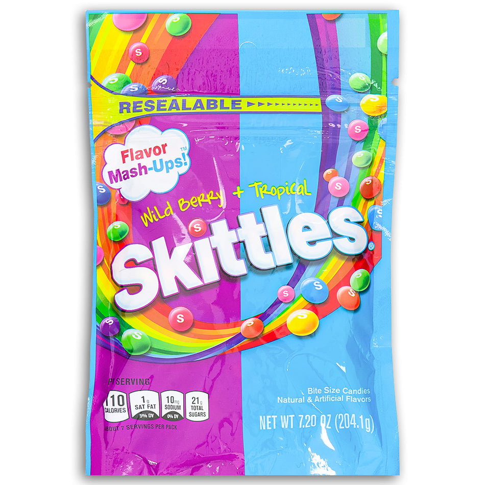 Skittles Mash Ups Tropical+Wild Berry Candies Front