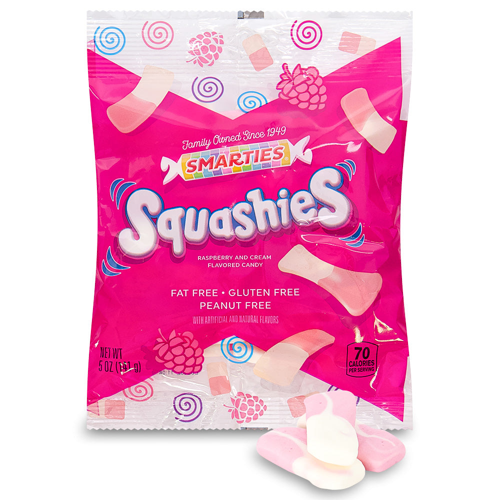 Smarties Squashies Raspberry and Cream Flavour | British Candy – Candy ...
