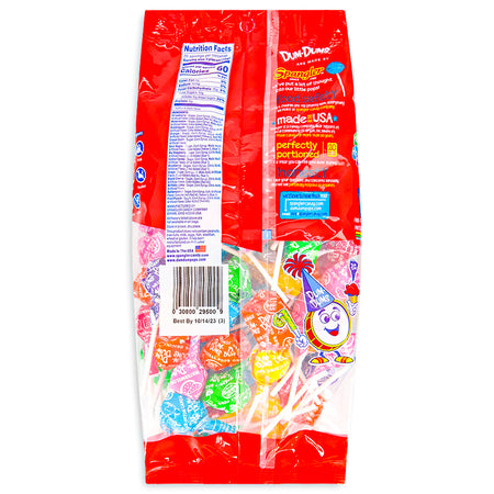 Dum Dums Color Party Assorted Rainbow Lollipops 75 CT Back