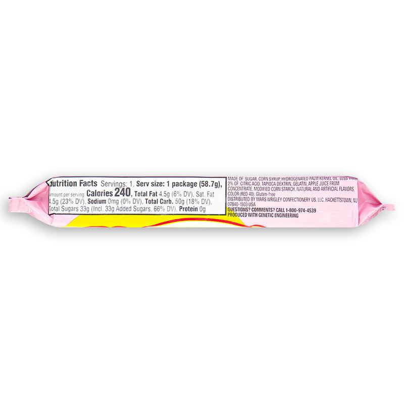 Starburst Fruit Chews All Pink 58g Back Ingredients