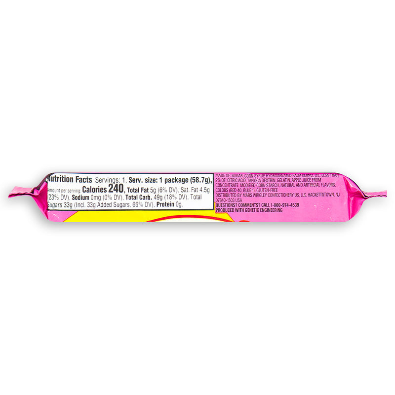 Starburst Fruit Chews FaveREDS Back Ingredients