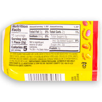 Starburst Original Gum Hero Bottle Back Ingredients